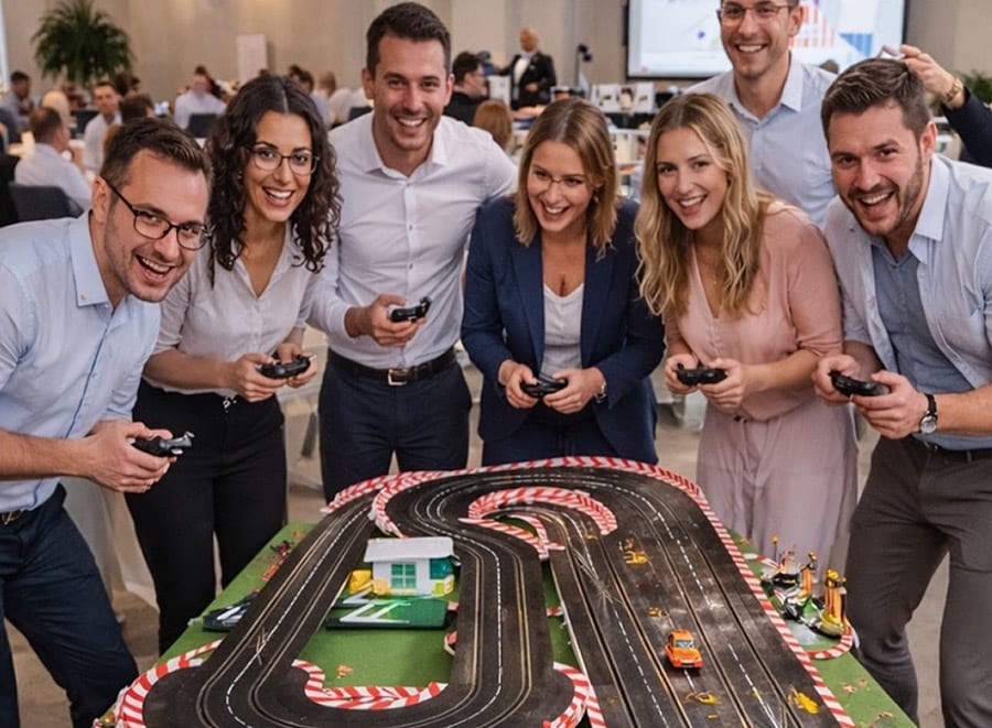 Slotcar-Racing als Teambuilding-Event für Firmen und Gruppen
